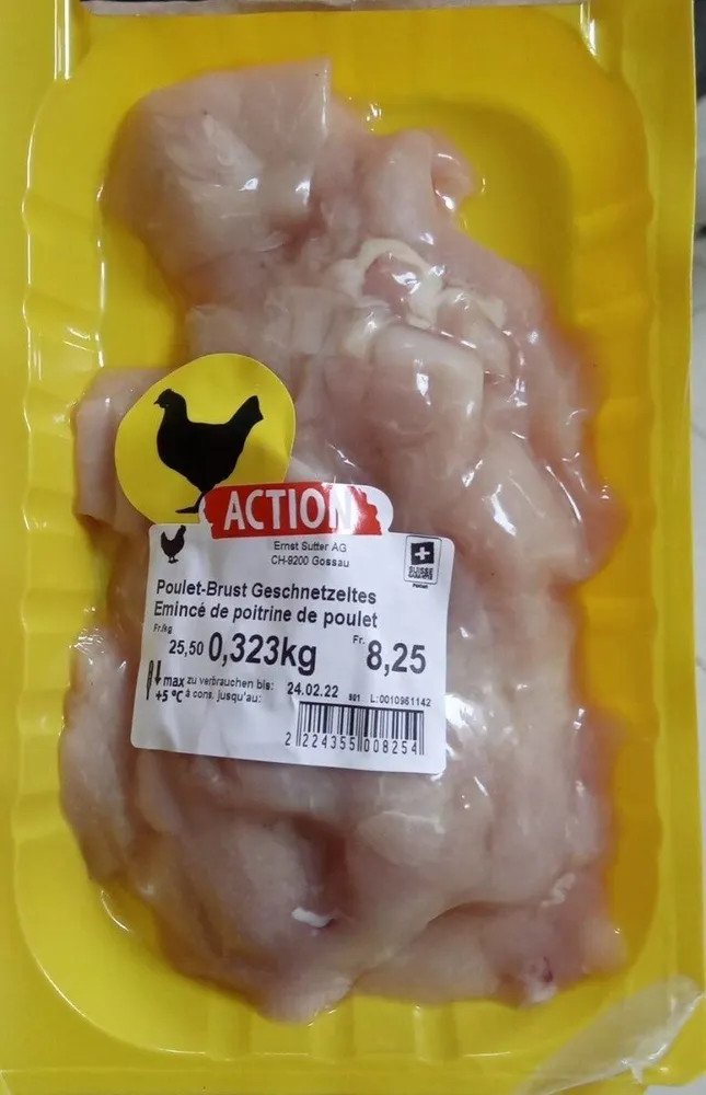 Émincé de poitrine de poulet