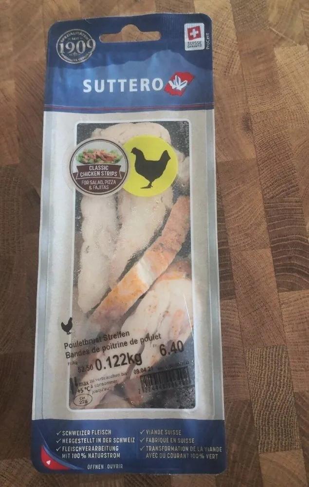 Bandes de poitrine de poulet