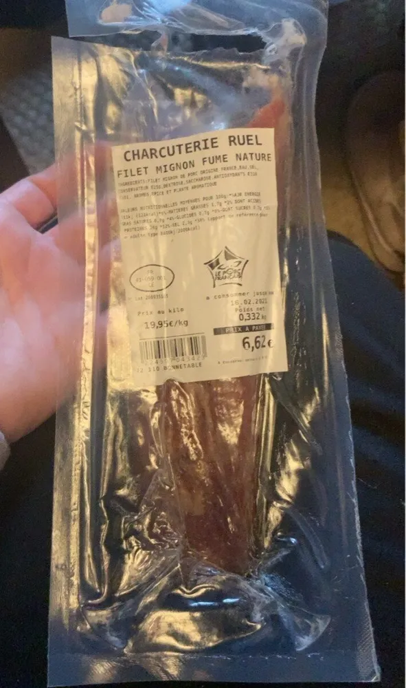 Filet mignon fumé nature
