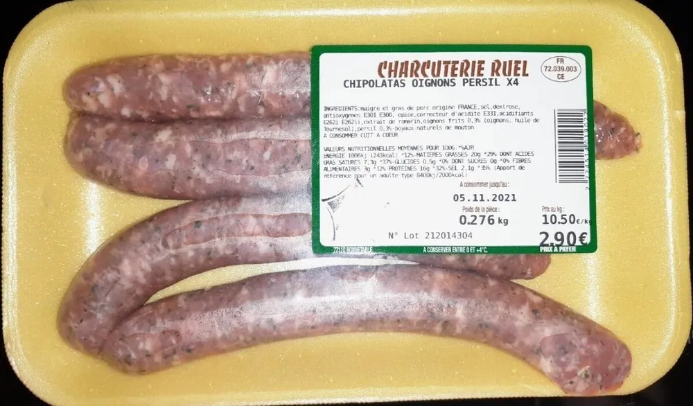 Chipolatas oignons persil