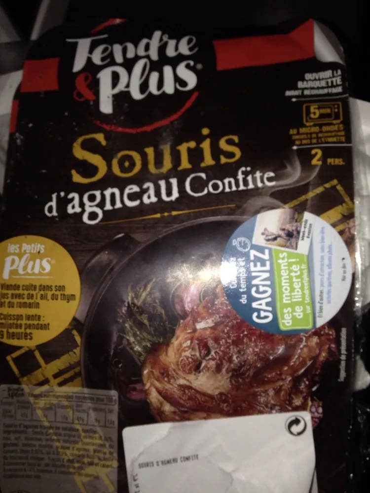 Souris d agneau confite