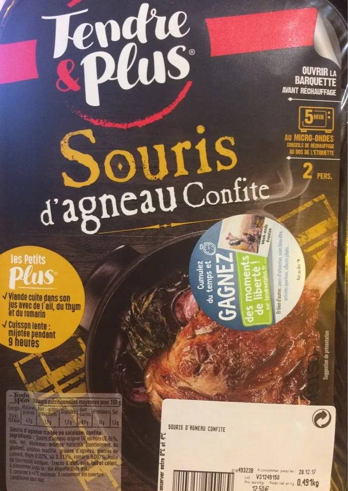 Souris d’agneau confite
