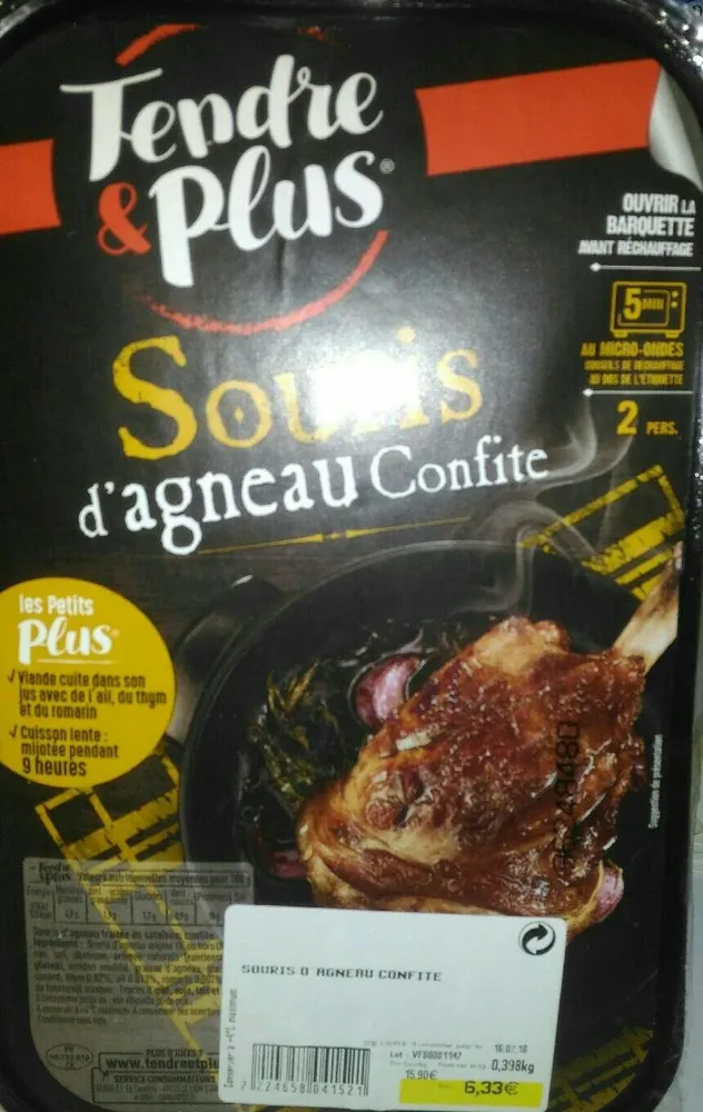 Souris d'agneau confite