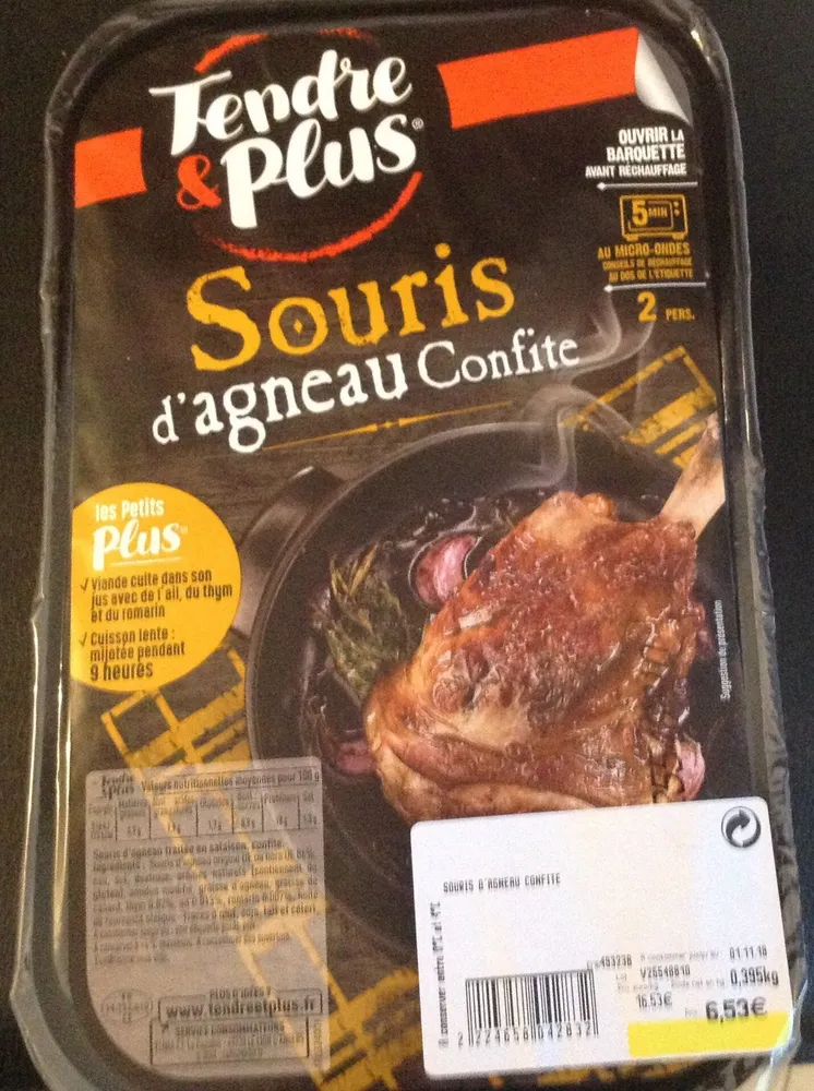 Souris d agneau confite