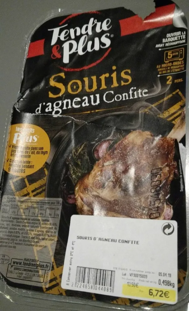 Souris d'agneau Confite