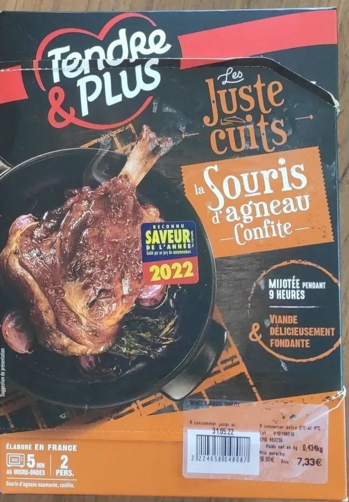 Les juste cuits - la souris d'agneau confite