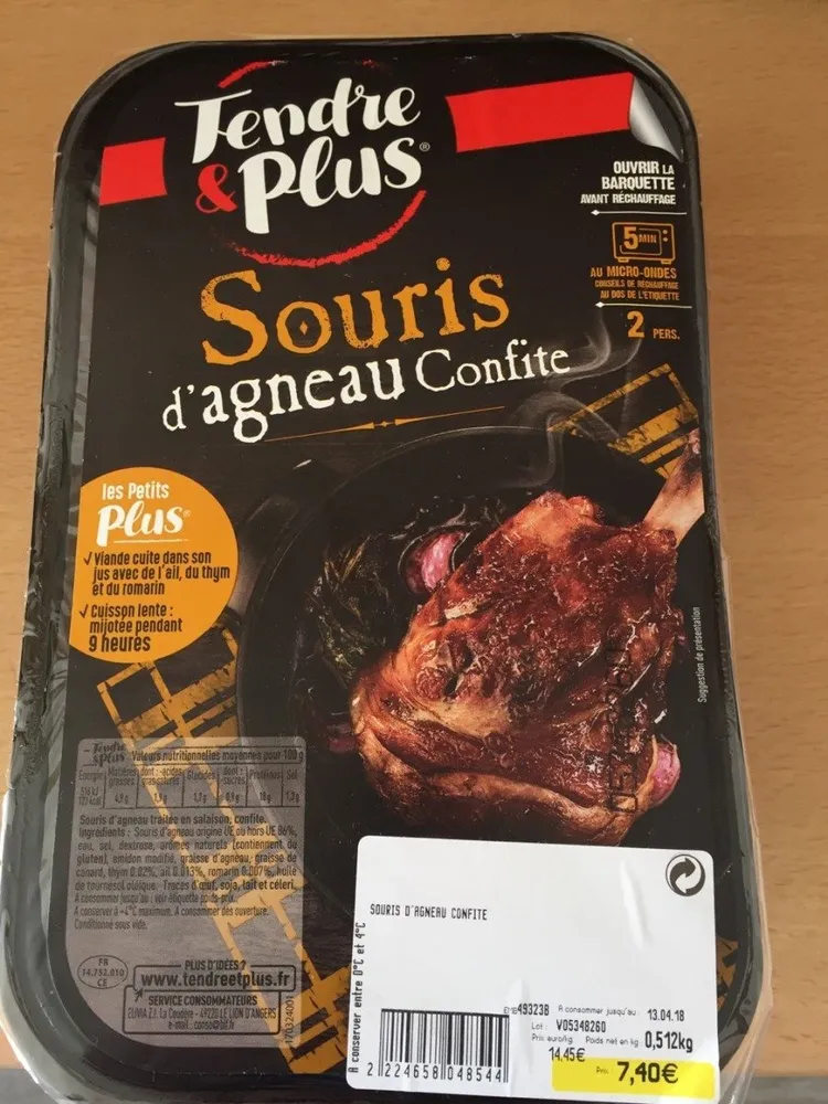 souris d'agneau confite