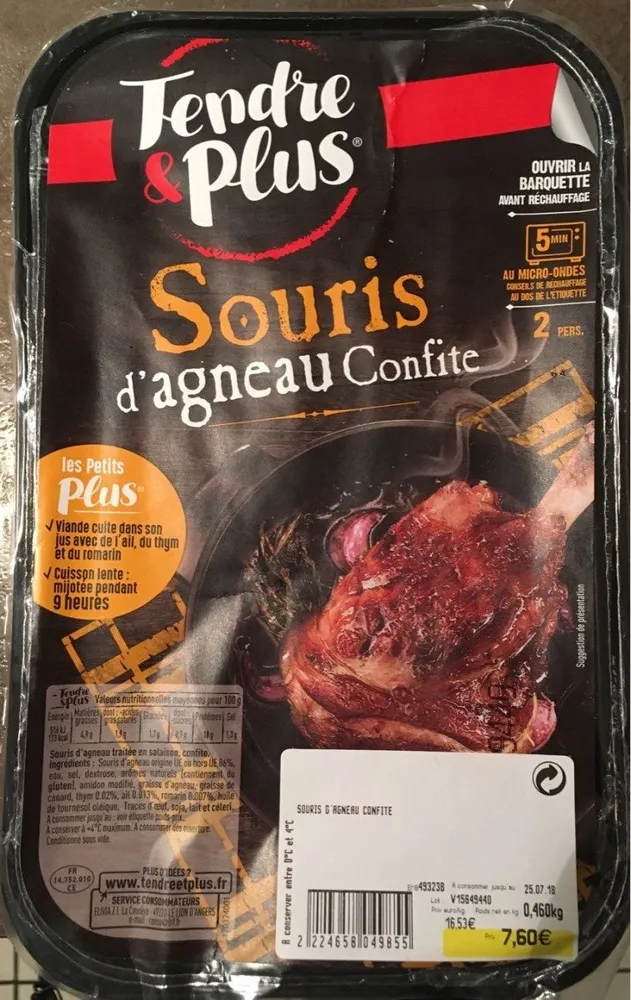 Souris d'agneau confite