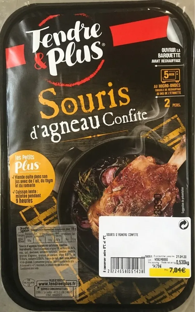 Souris d'agneau confite