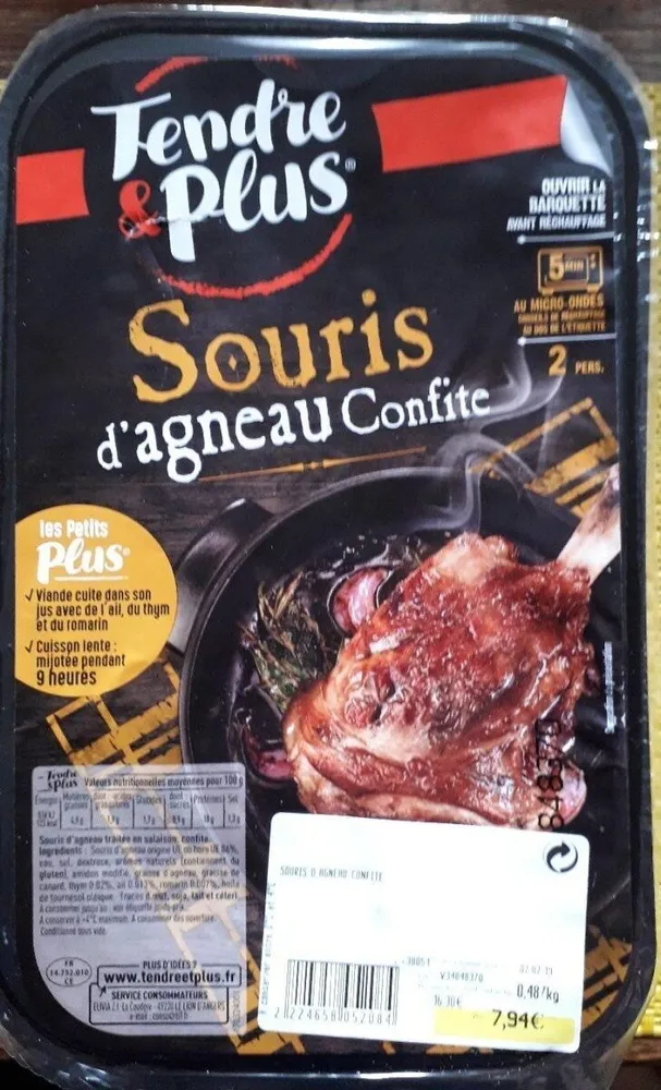 Souris d'agneau confite