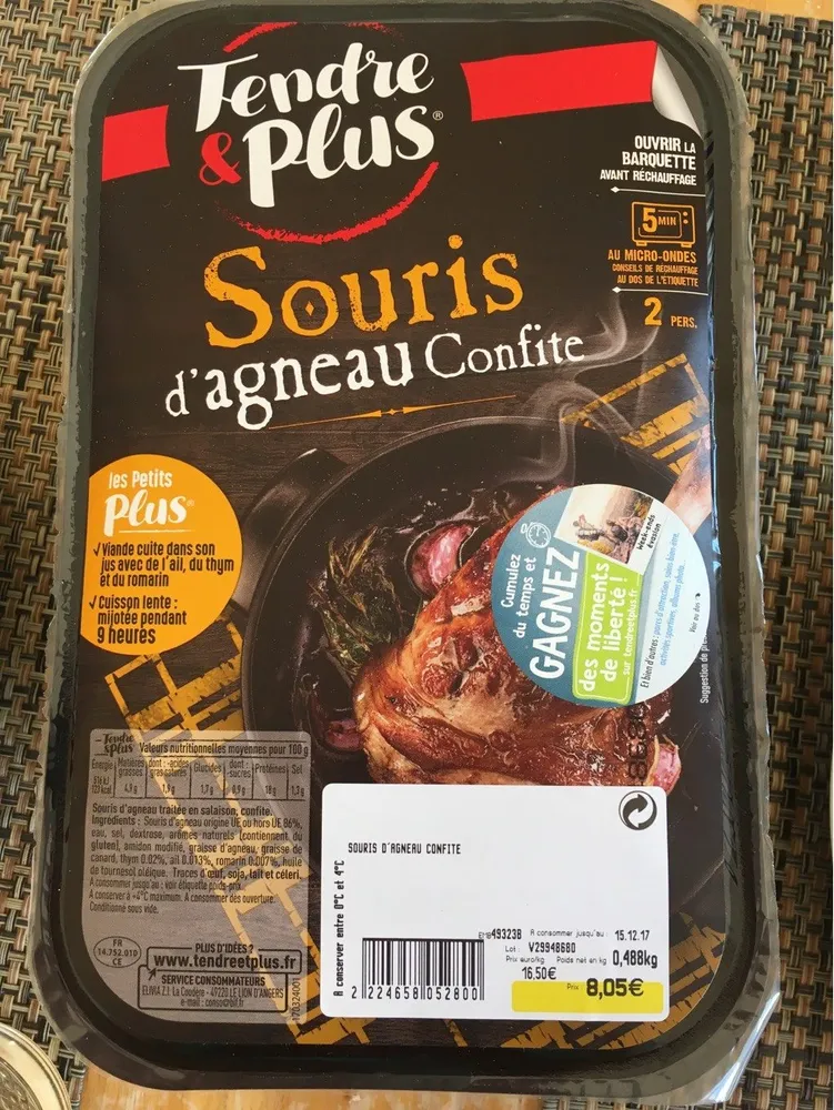 Souris d’agneau confite