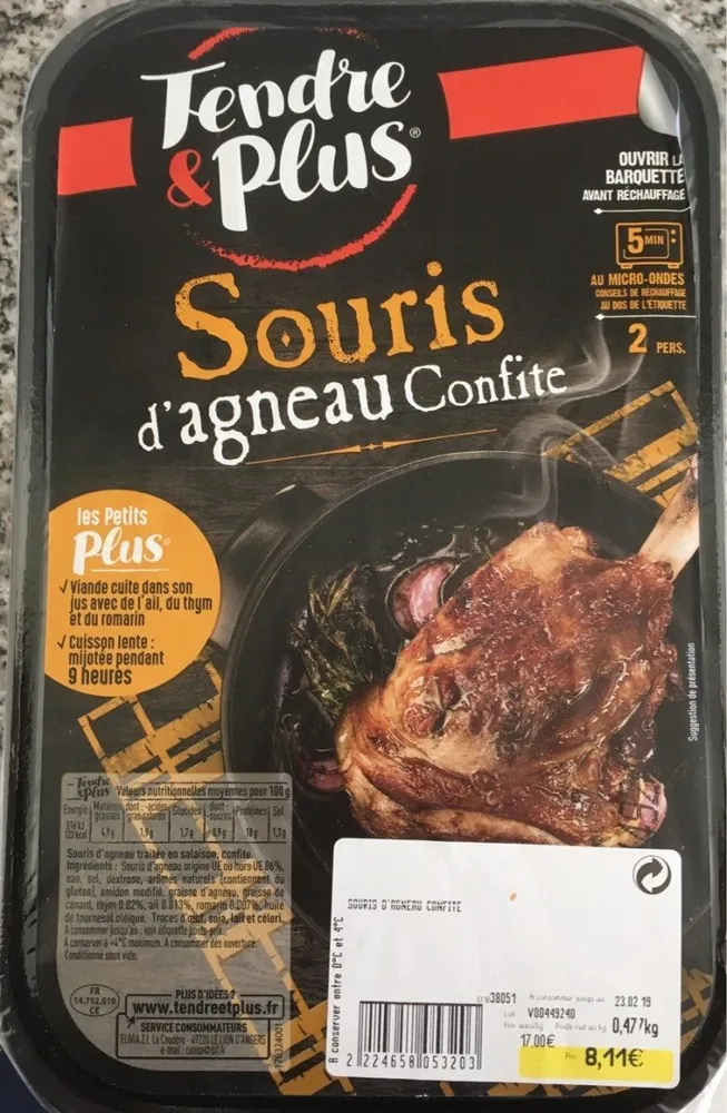 Souris d'agneau confite