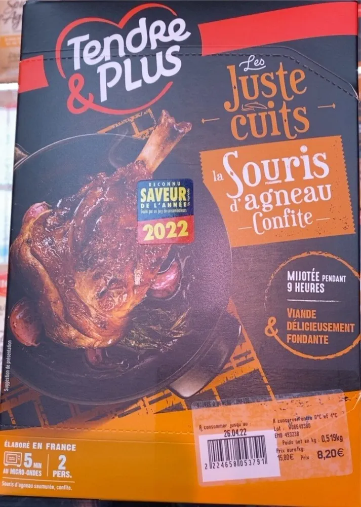 Souris d’agneau confite