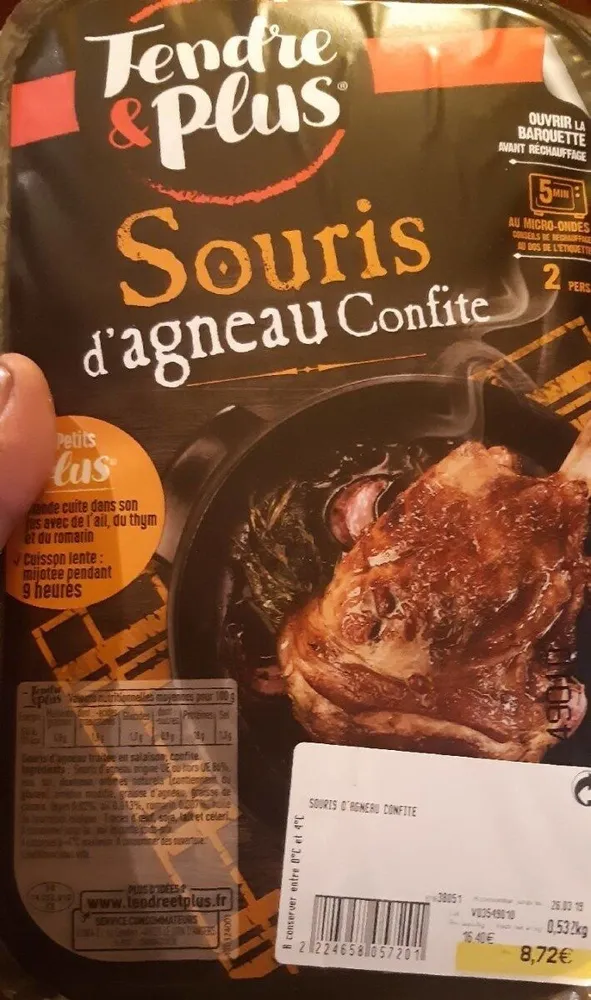 Souris d'agneau confite