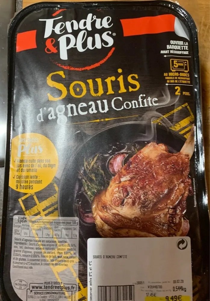 Souris d'agneau confite