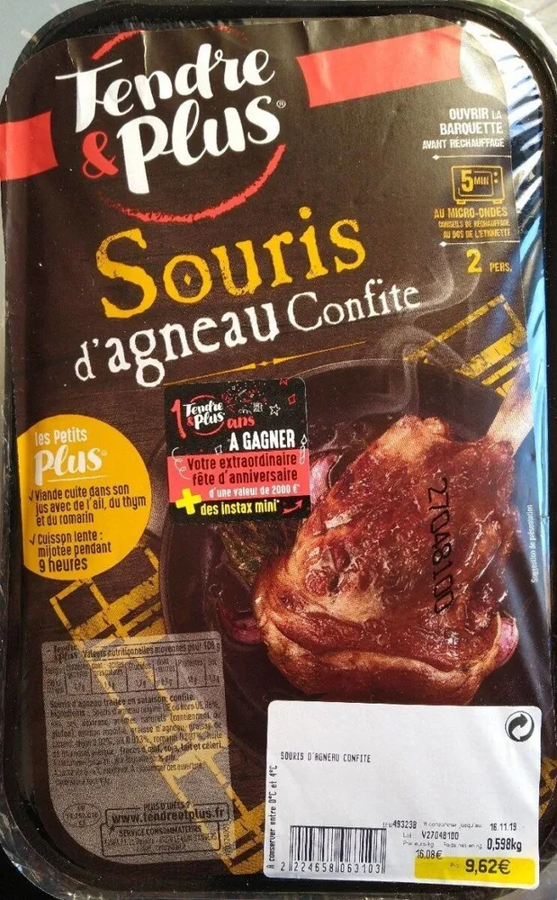 Souris d'agneau confite