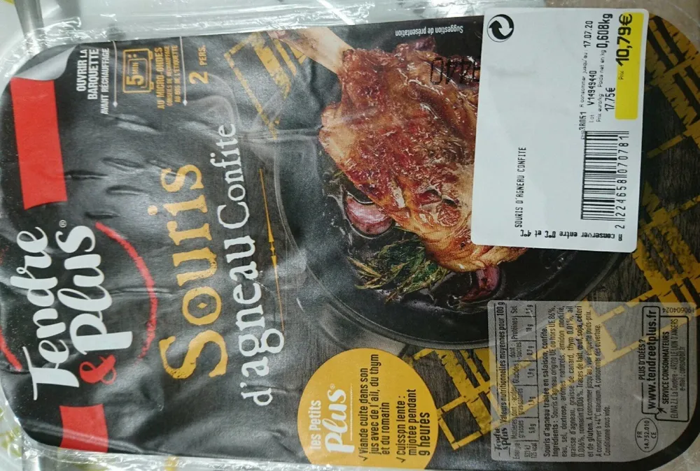 Souris d'agneau confite