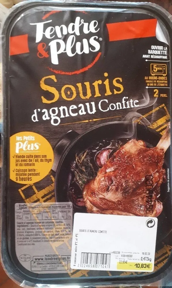 Souris d'agneau confite