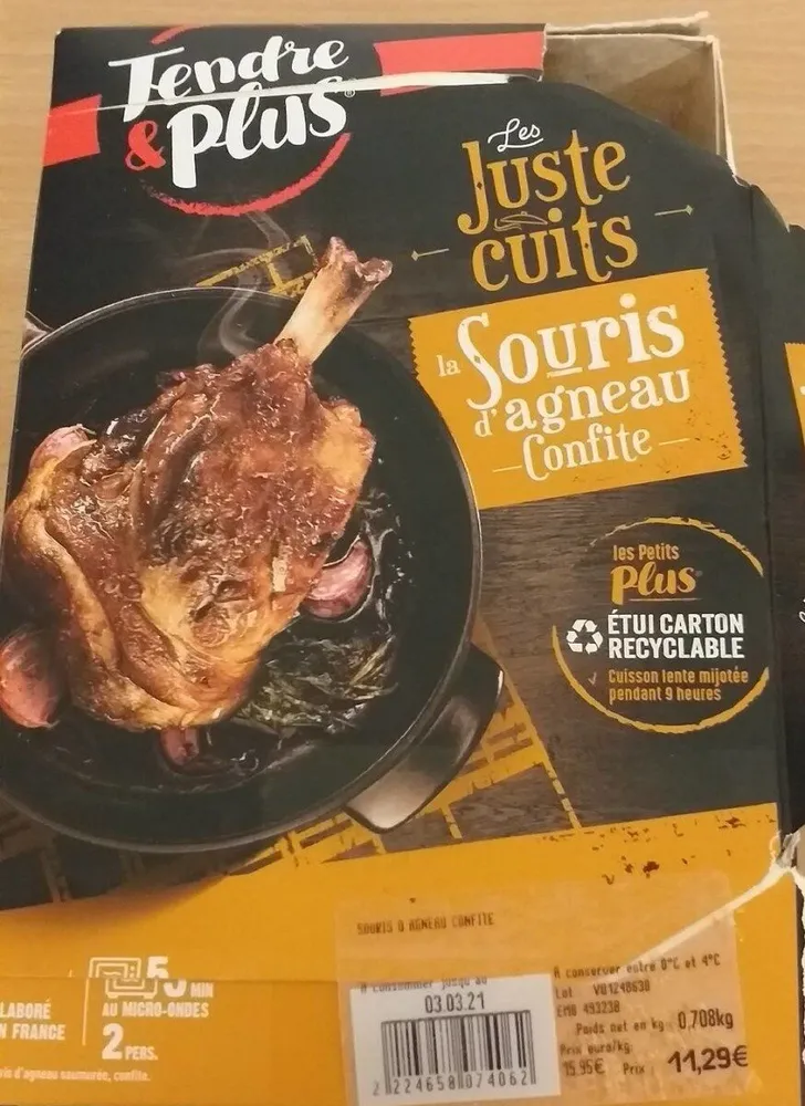 Souris d'agneau confite