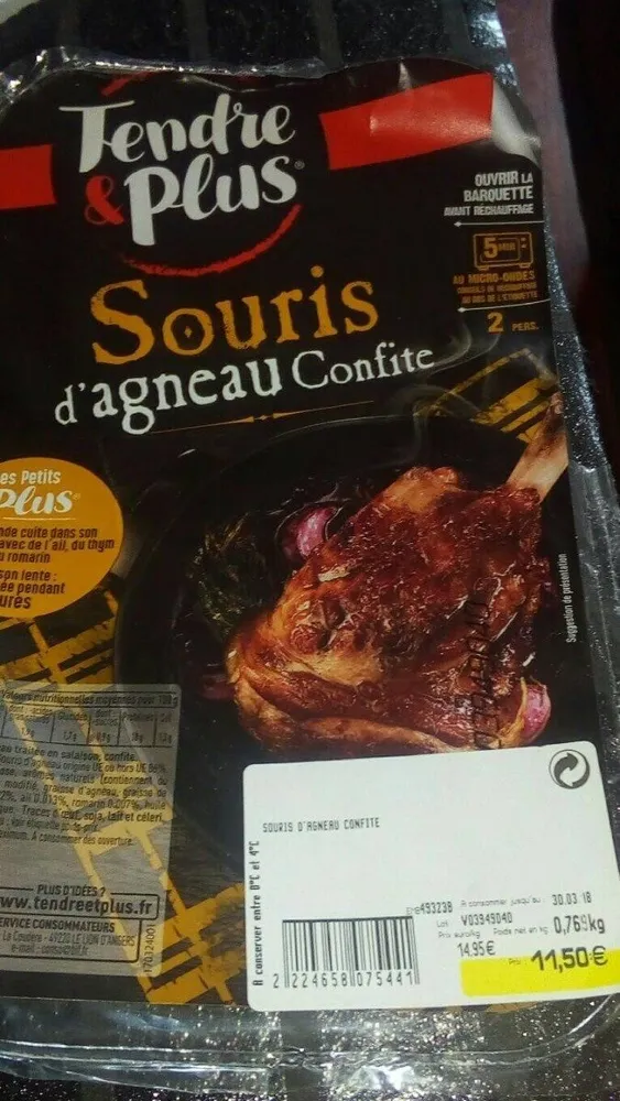 souris d'agneau confite