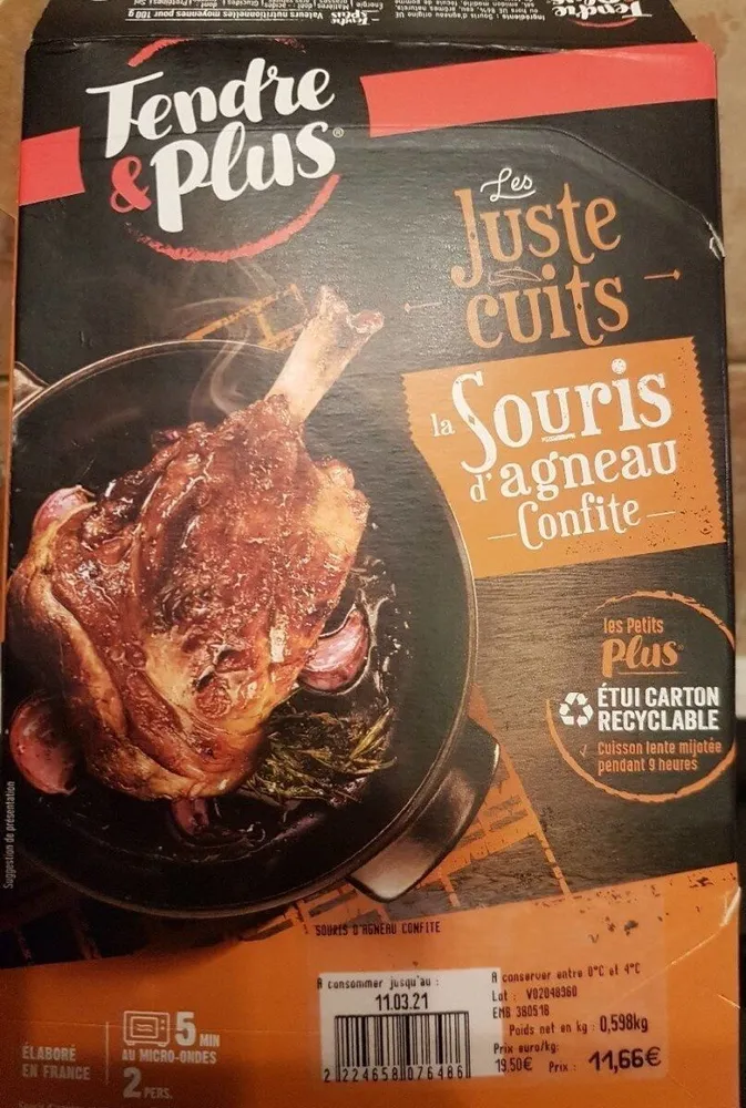 Souris d'agneau confite