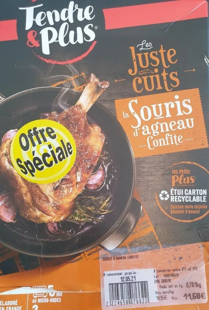 Souris d'agneau confite