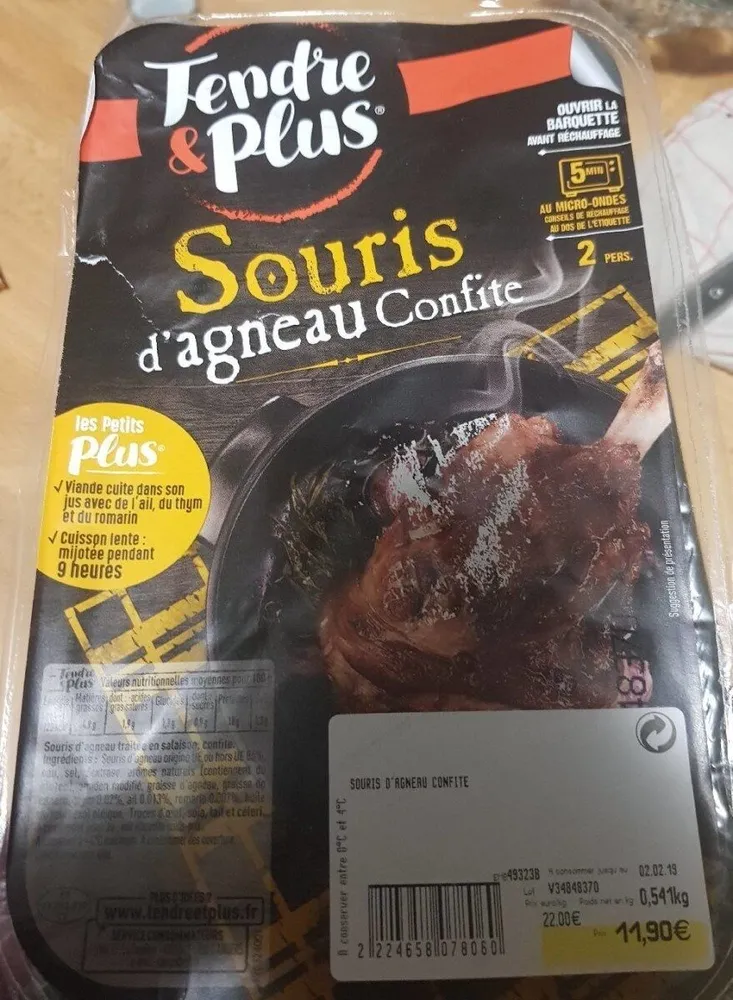 Souris d'agneau Confite