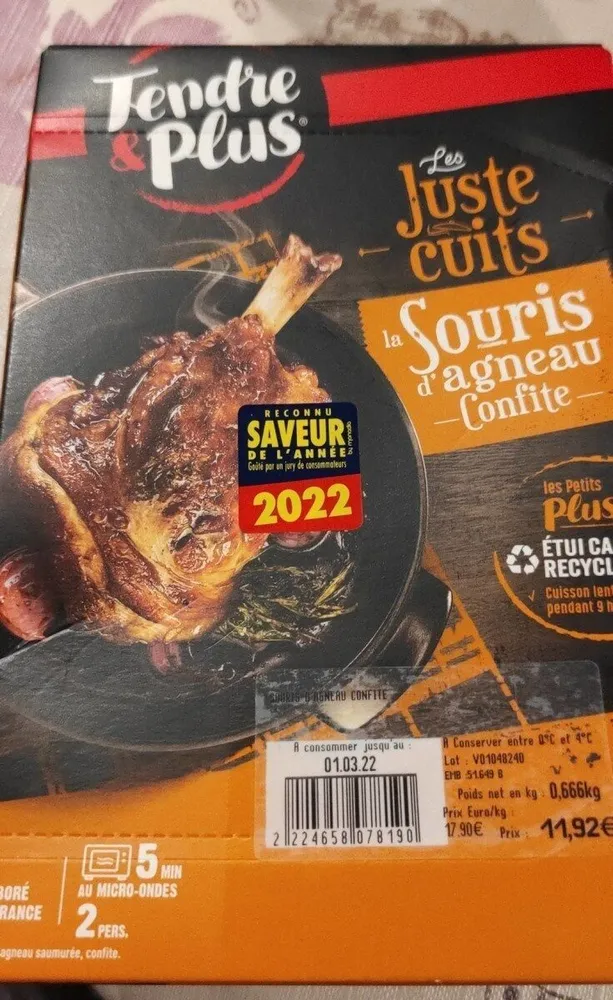 la Souris d'agneau Confite