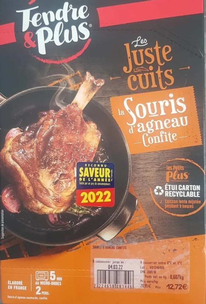 souris d'agneau confite