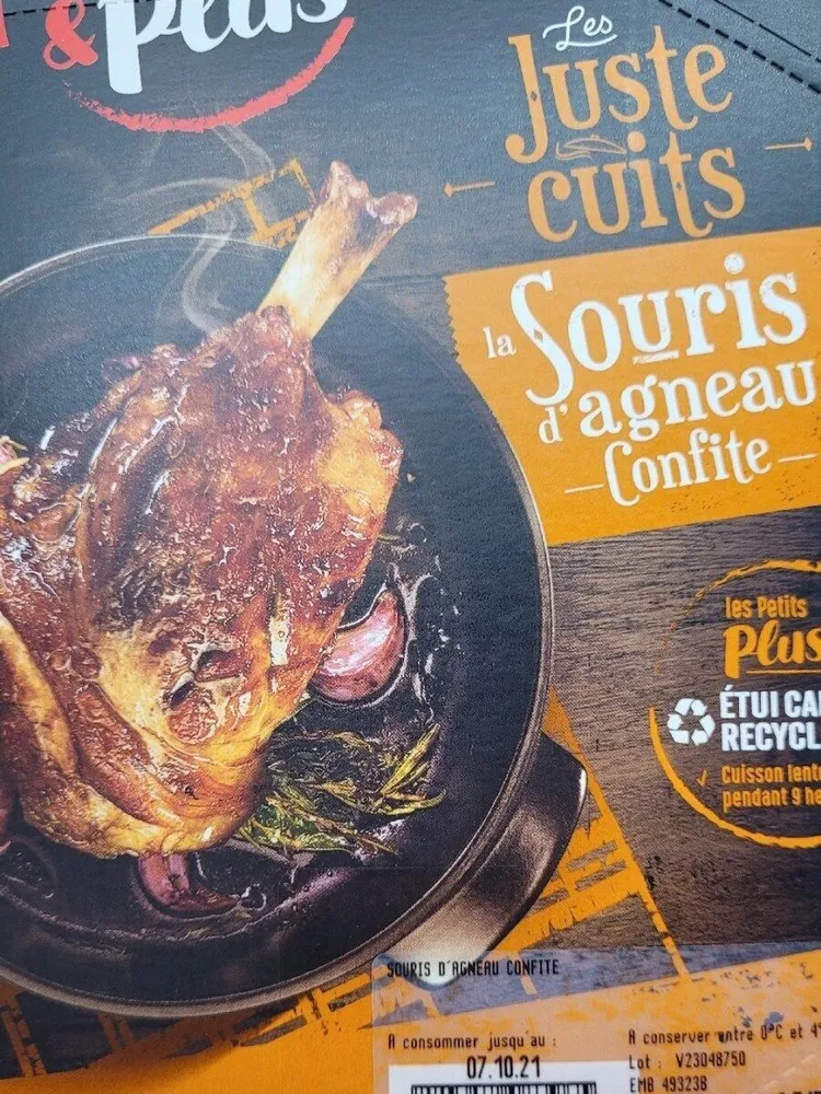 La souris d'agneau confite