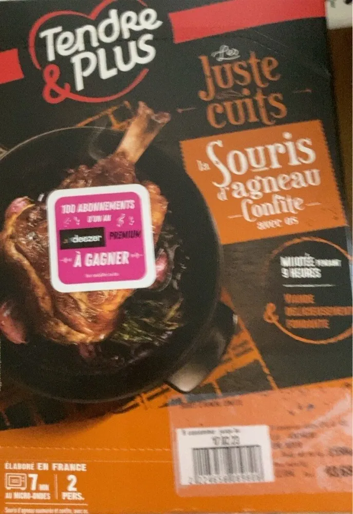 Souris dagneau confite
