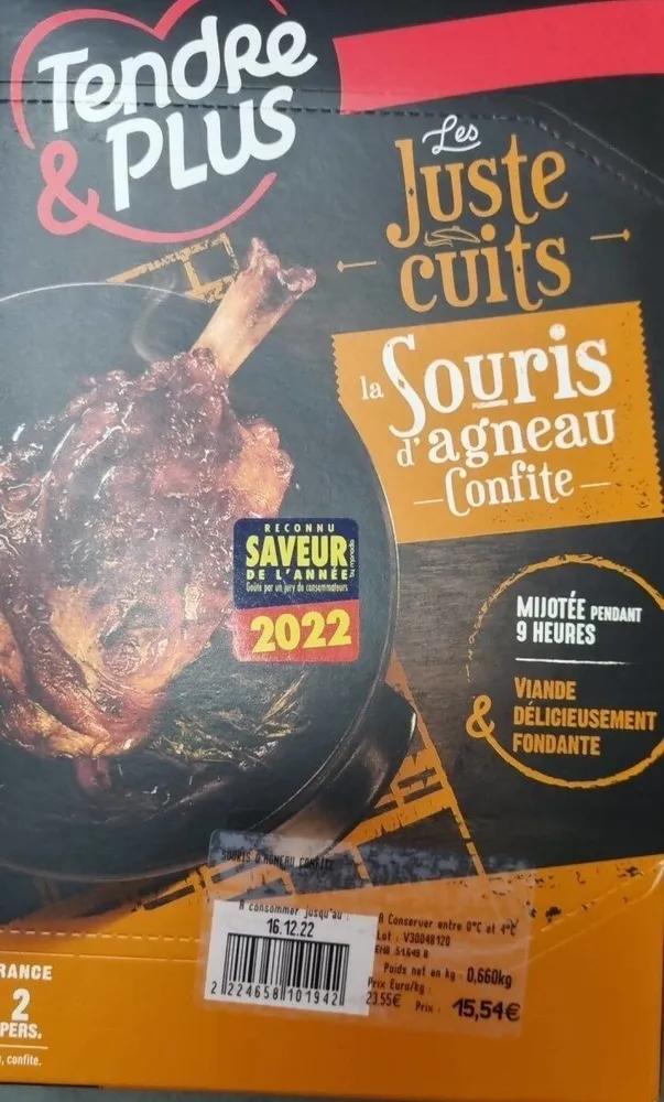 La souris d'agneau confite