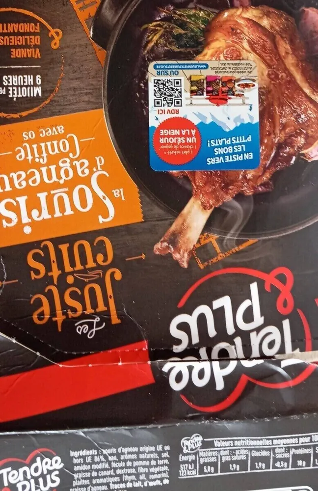 Souris d'agneau confite