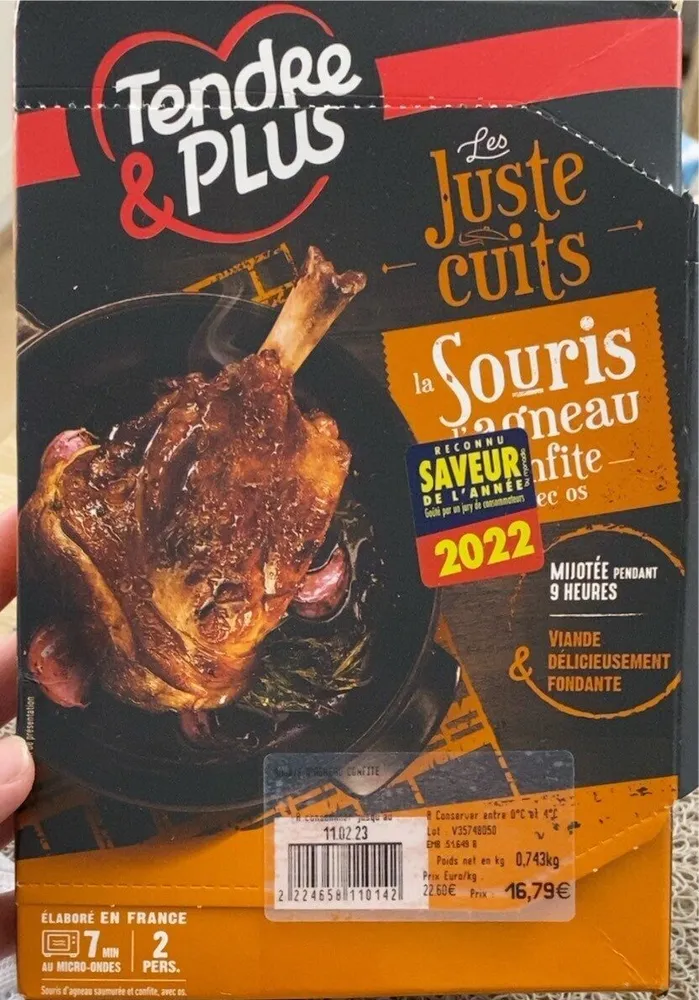 La souris d’agneau confite avec os