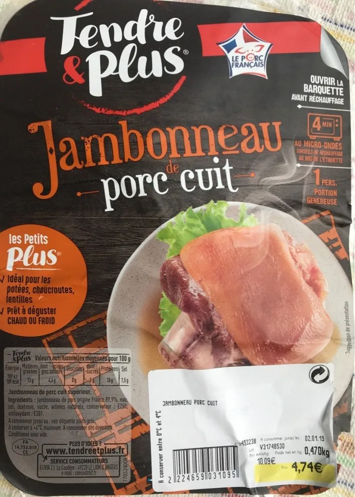 Jambonneaude porc cuit