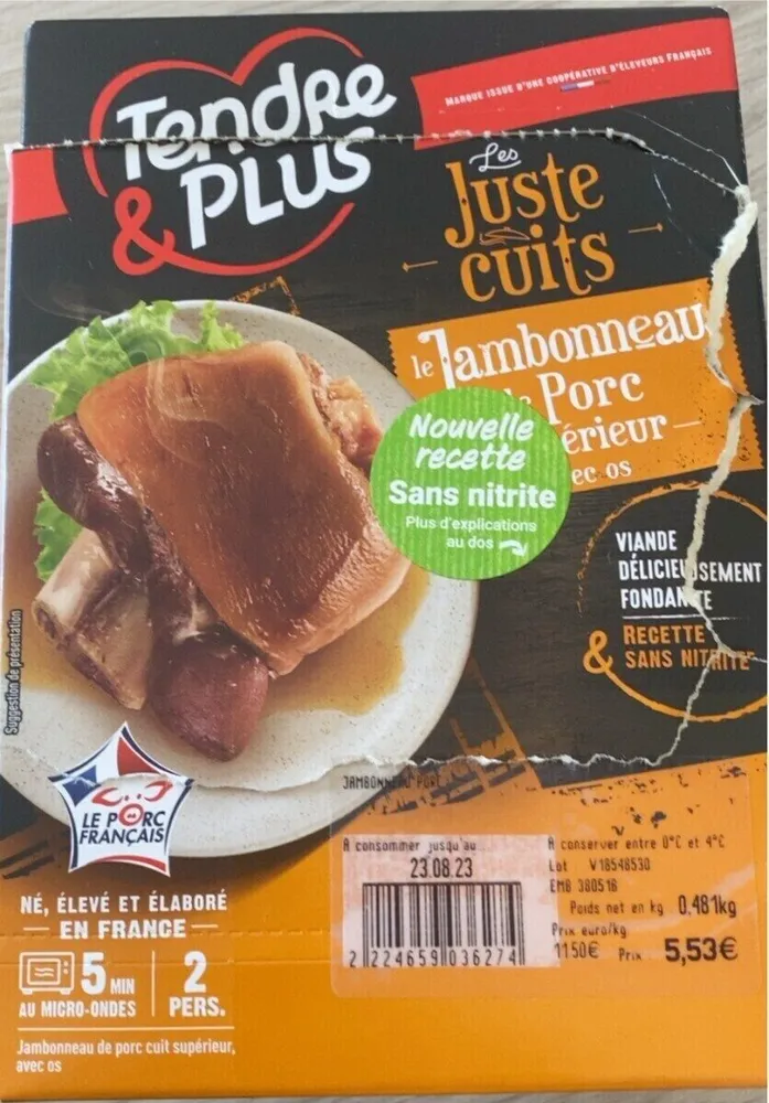 Le jambonneau de porc supérieur avec os