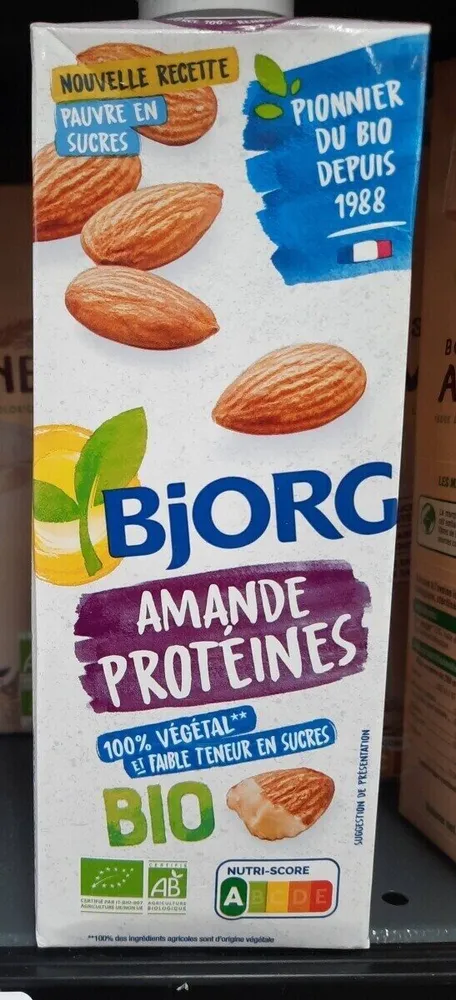 Lait vegetal amande proteine