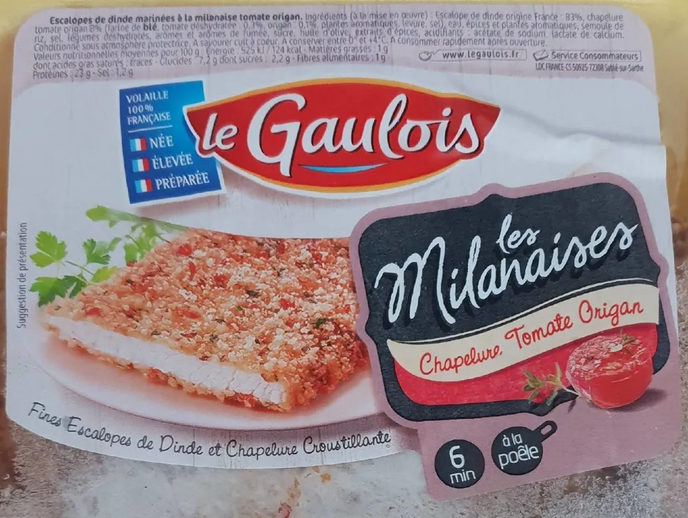 Les milanaises chapelure tomate origan