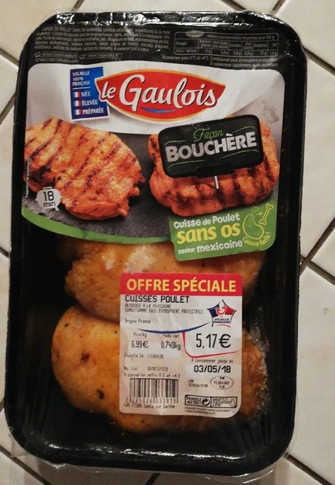 Cuisses de poulet Façon bouchère Saveur mexicaine