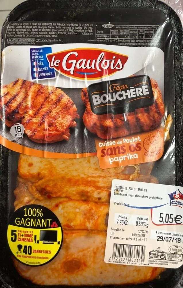 Cuisses de poulet sans os