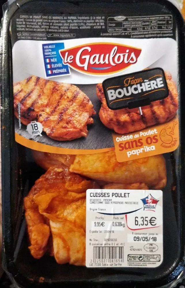 Cuisse de poulet sans os paprika
