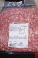 Pasta per salsiccia suino
