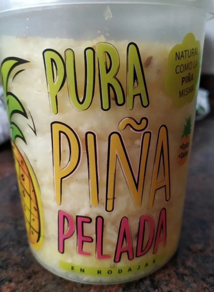 Piña en rodajas al natural