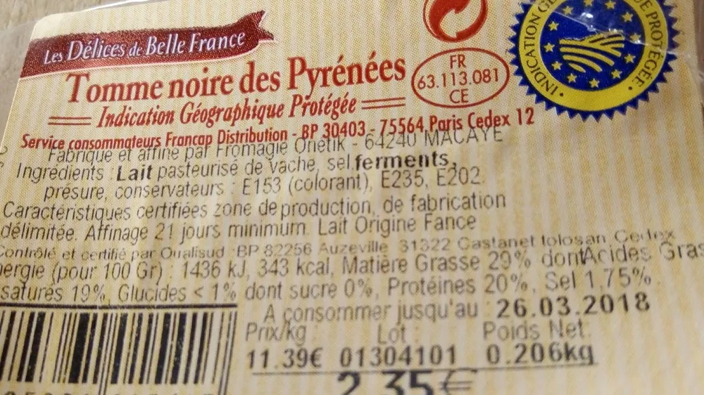 Tomme noire des Pyrénées