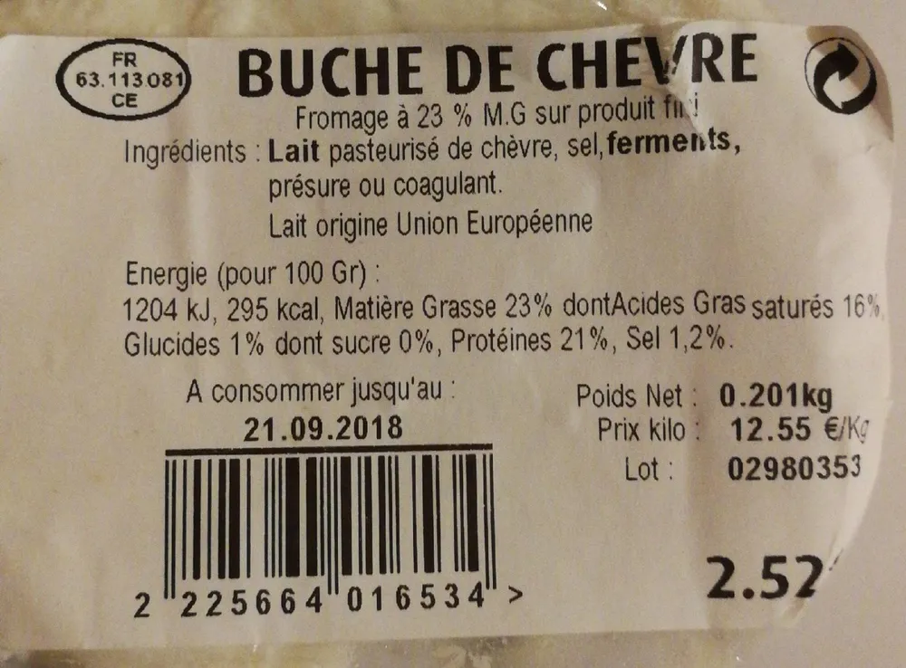 Bûche de chèvre