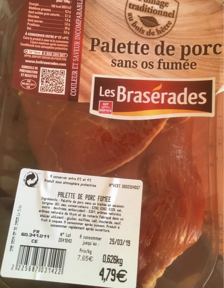 Palette de porc