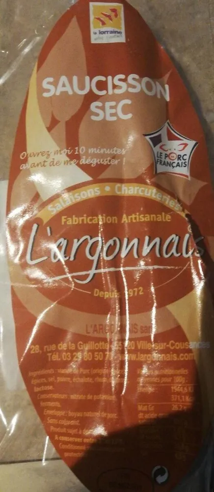 Saucisson sec L'argonnais
