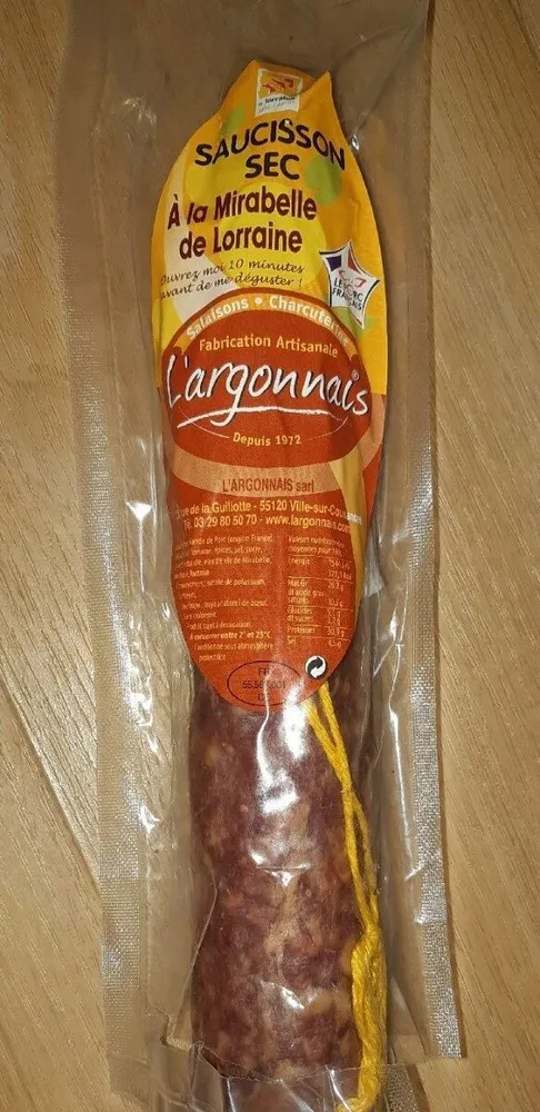 Saucisson sec mirabelle