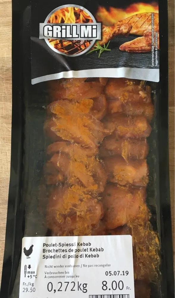 Brochettes de poulet Kebab