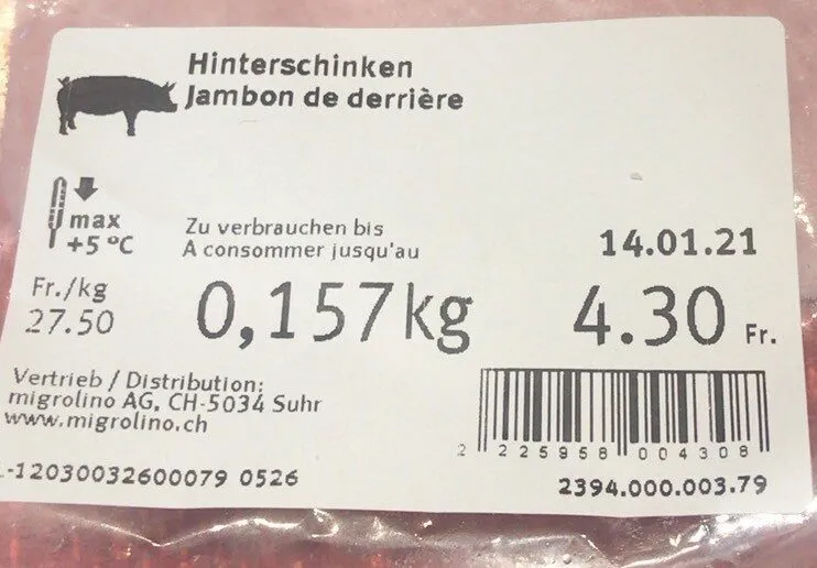 Jambon de derrière